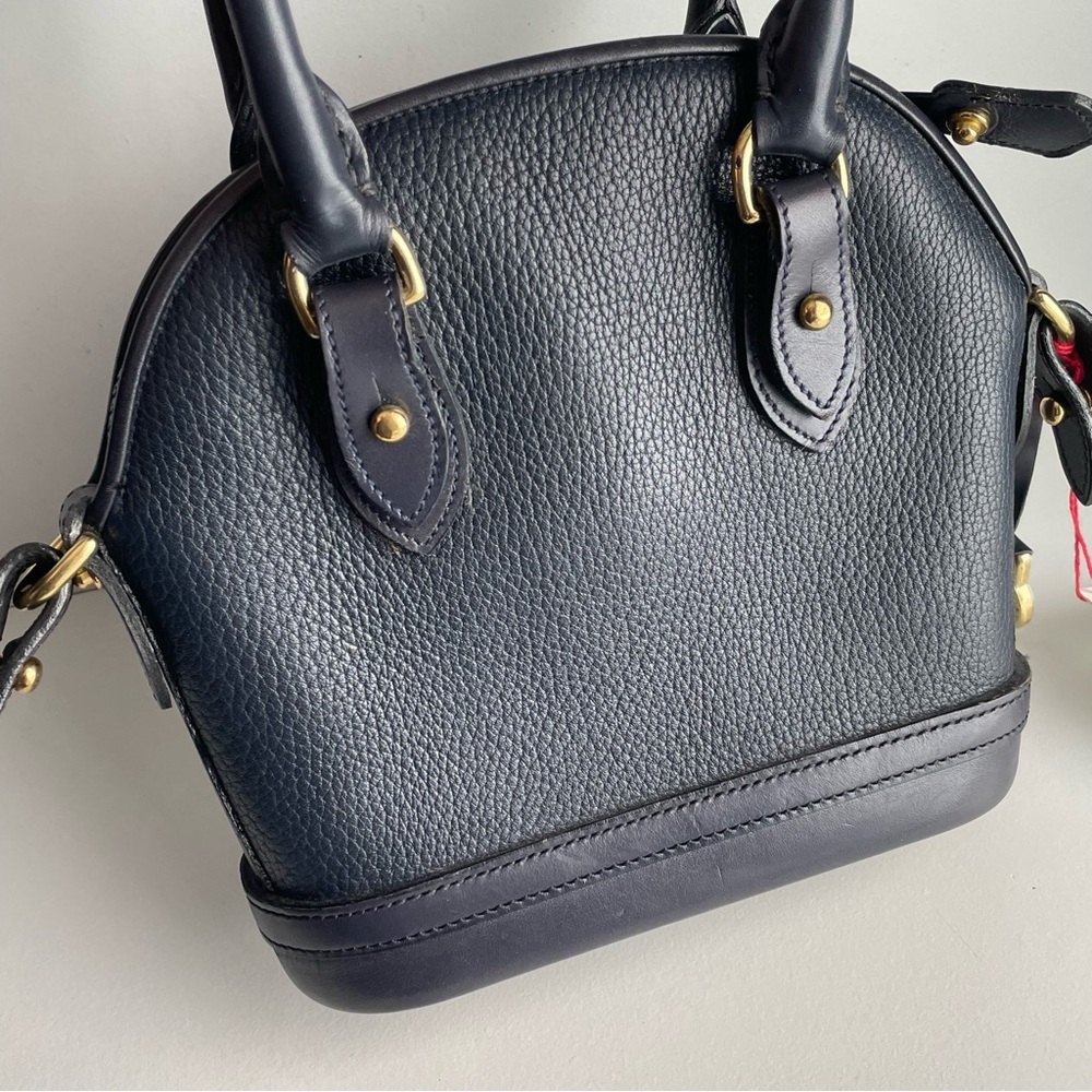 Dooney and Bourke Navy Blue Leather Mini Norfolk Bag crossbody bag - Picture 5 of 16